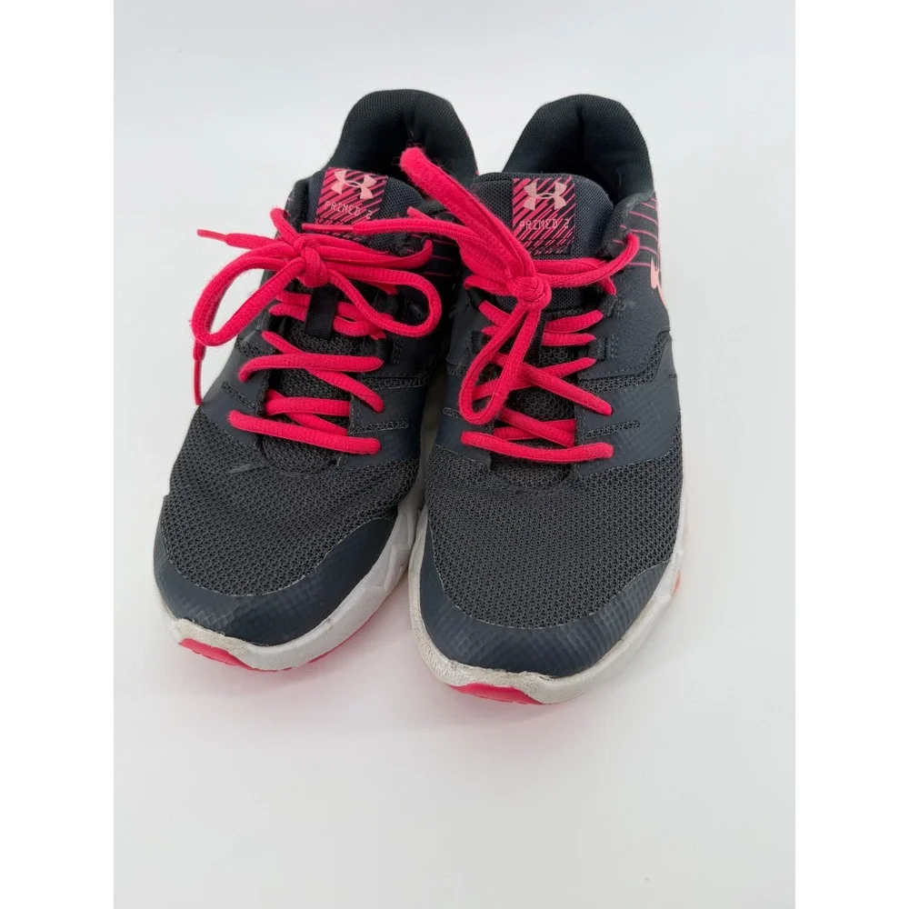 Under Armour Prime Girl's Running Shoes‎ Grey Pink 3019797-101 Size 6.5Y
